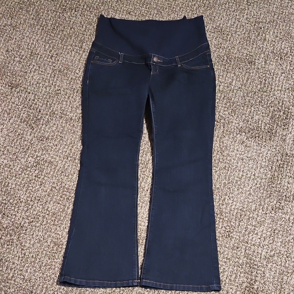 Maternity Navy Blue Flared Jeans